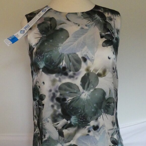 LK Bennett Black Ribbon Zanetta Blossom Garden Print Silk Blouse Top USA Size 4 - Picture 9 of 15